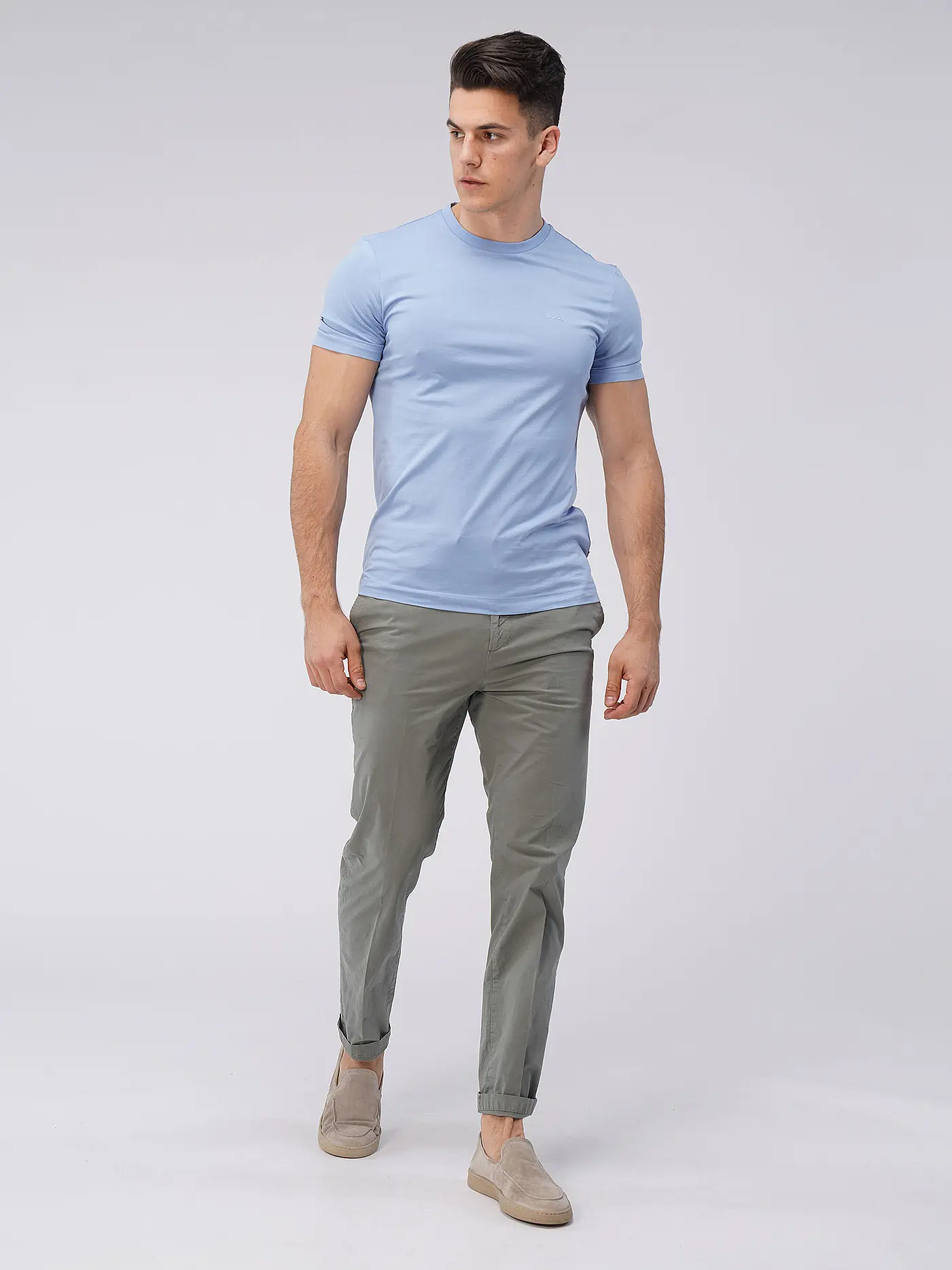 BOSS | T-Shirt Regular Fit THOMPSON | hellblau
